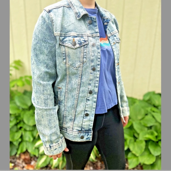 AG Adriano Goldschmied Acid Washed Trucker Jean Jacket EUC/sz M - Picture 13 of 16